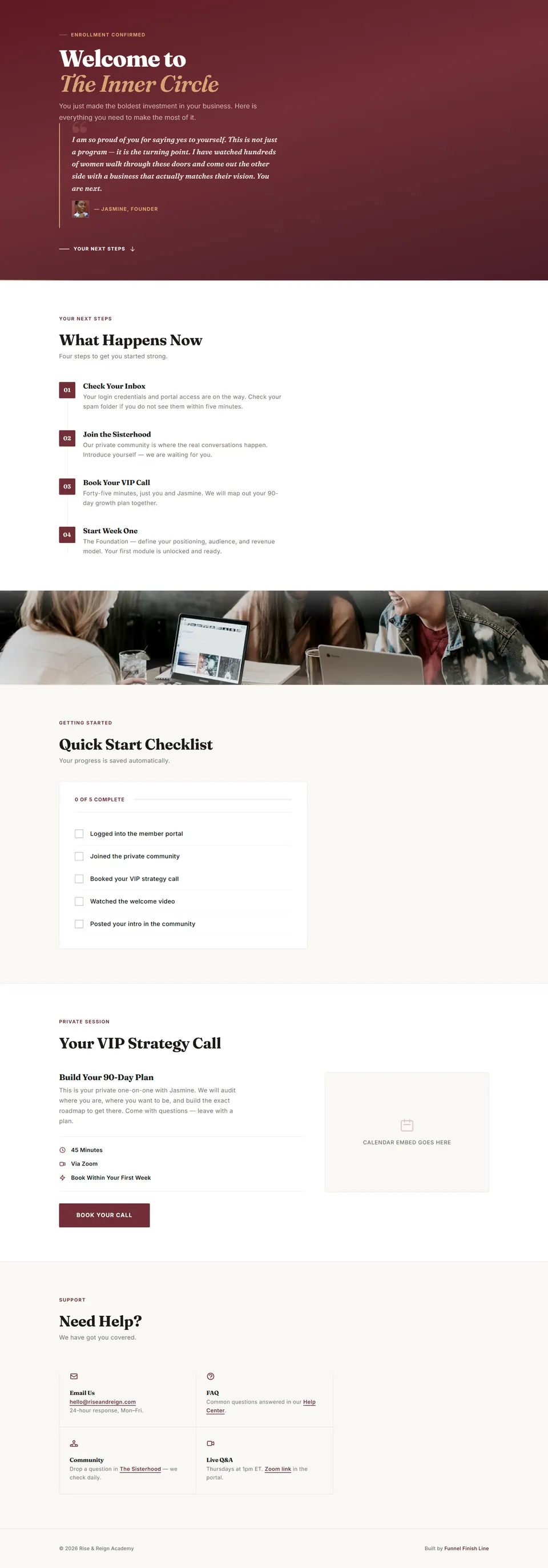 Client onboarding page build preview